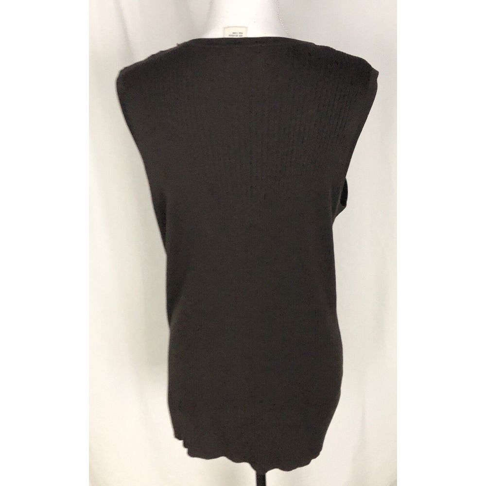 Josephine Chaus Silk Rayon Womens Brown Sleeveless Stretch Knit Top Size 3 - Picture 5 of 7